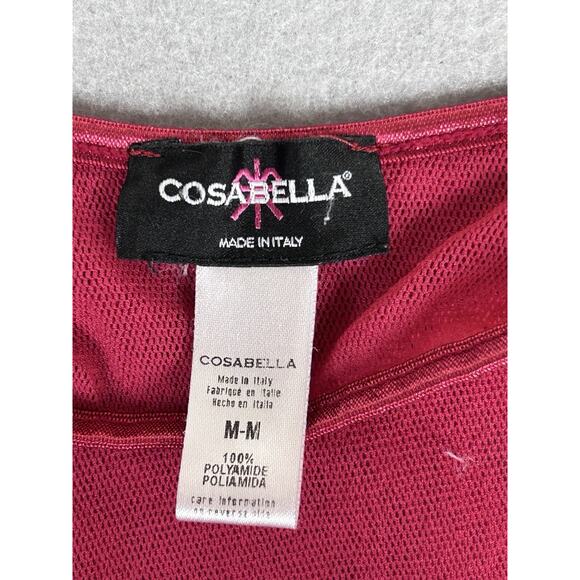 COSABELLA TAN MESH TANK SHEER BUILT IN BRA M - Picture 5 of 6